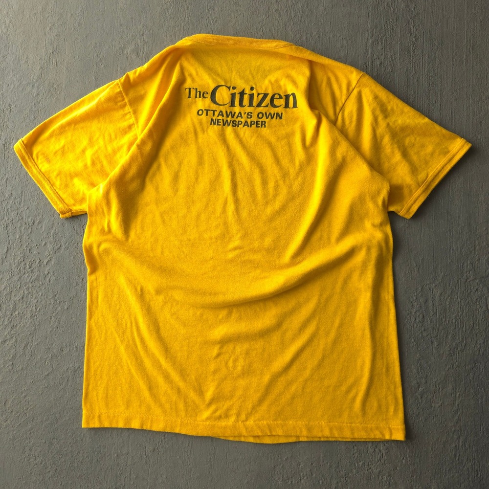 Vintage 80s Yellow T-shirt Large Ottawa Police Invitational Games '81